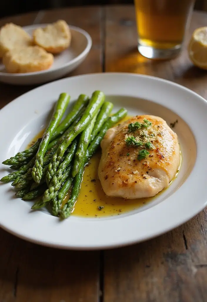 30 Low Carb Gluten Free Recipes Dinner Ideas You Will Love - 22. Chicken and Asparagus Skillet