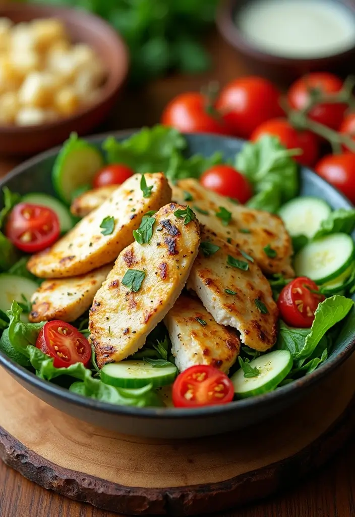 30 Low Carb Gluten Free Recipes Dinner Ideas You Will Love - 8. Greek Salad with Grilled Chicken