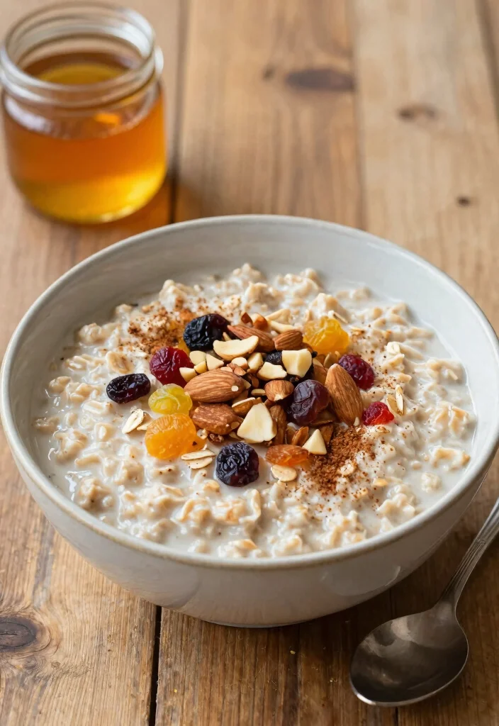 10 Healthy 5 Ingredient Recipes for Simple Clean Eating 4. Oatmeal with Almonds and Dried Fruits 0