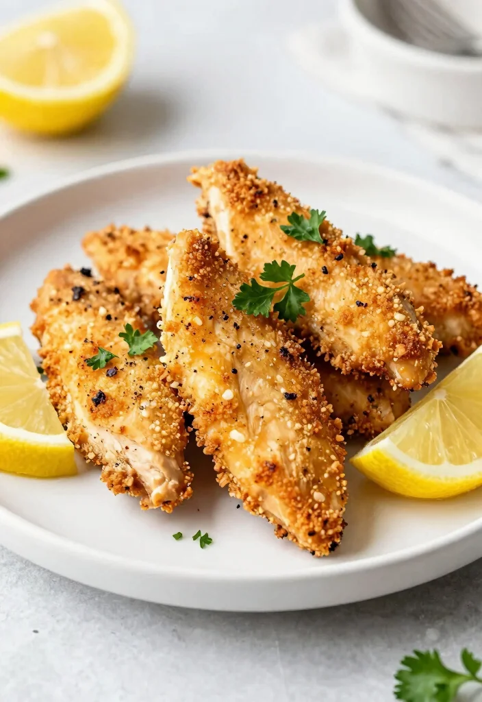 10 Keto Chicken Tender Recipes for Crispy Low Carb Meals - 3. Lemon Garlic Keto Chicken Tenders 1