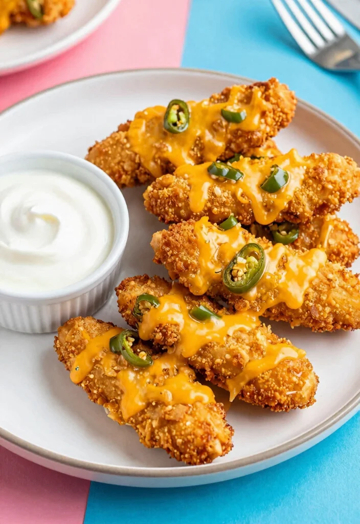 10 Keto Chicken Tender Recipes for Crispy Low Carb Meals - 8. Cheesy Jalapeño Keto Chicken Tenders 1