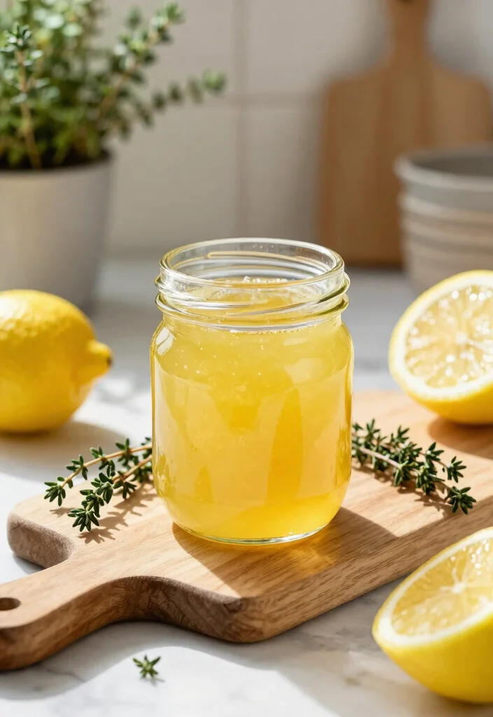 10 Keto Jelly Recipes for Sugar Free Spreads - 2. Tangy Lemon Thyme Jelly 1