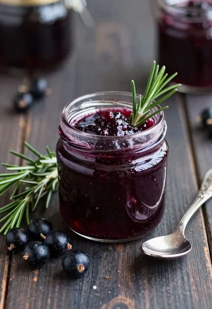 10 Keto Jelly Recipes for Sugar Free Spreads - 8. Blackcurrant Jam with Rosemary 1