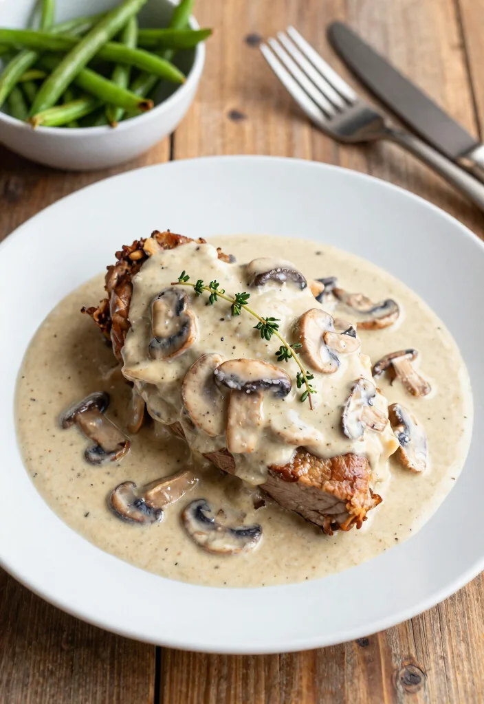 10 Keto Pork Loin Crockpot Recipes for Juicy Dinners - 2. Creamy Mushroom Pork Loin 1