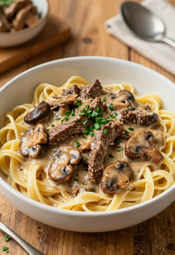 10 No Veggie Dinner Recipes for Simple Comfort Meals 12 10 No Veggie Dinner Recipes for Simple Comfort Meals - 2. Beef Stroganoff 1