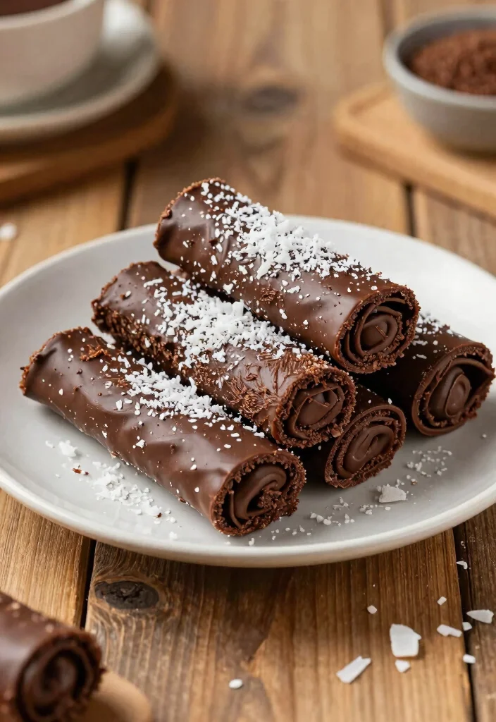 10 Rice Paper Dessert Recipes for Light Crispy Treats 2. Chocolate Coconut Rice Paper Treats 0