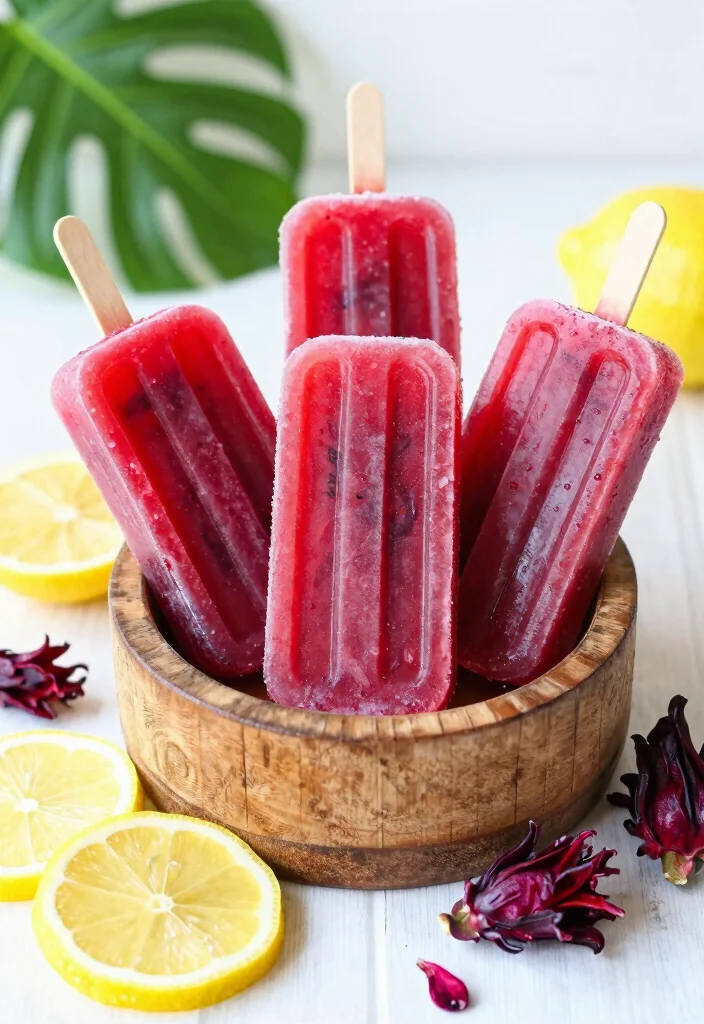 12 Aesthetic Dessert Recipes That Look as Good as They Taste - 12. Hibiscus Lemonade Popsicles 1