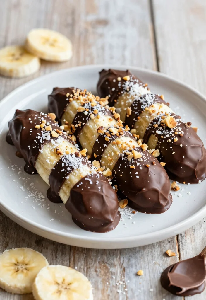 12 Aesthetic Dessert Recipes That Look as Good as They Taste - 6. Chocolate-Dipped Frozen Banana Bites 1