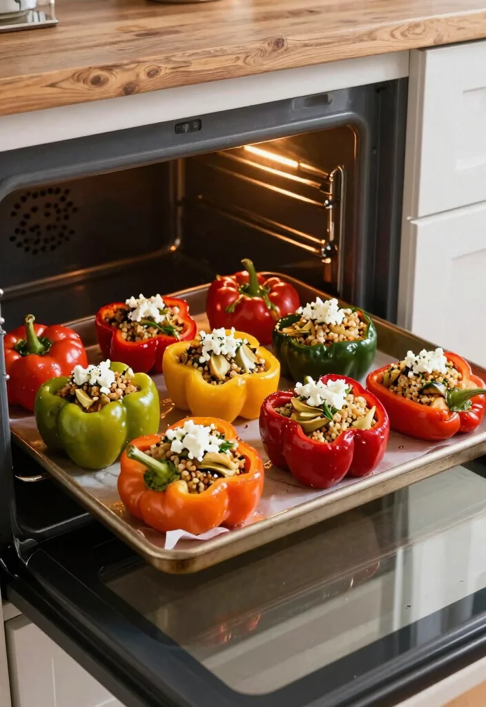 12 Artichoke Dinner Recipes for Rich Savory Dishes 23 12 Artichoke Dinner Recipes for Rich Savory Dishes - 3. Artichoke and Feta Stuffed Peppers 1