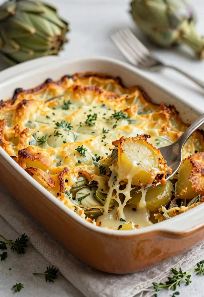 12 Artichoke Dinner Recipes for Rich Savory Dishes 89 12 Artichoke Dinner Recipes for Rich Savory Dishes - 9. Herbed Artichoke and Potato Bake 1