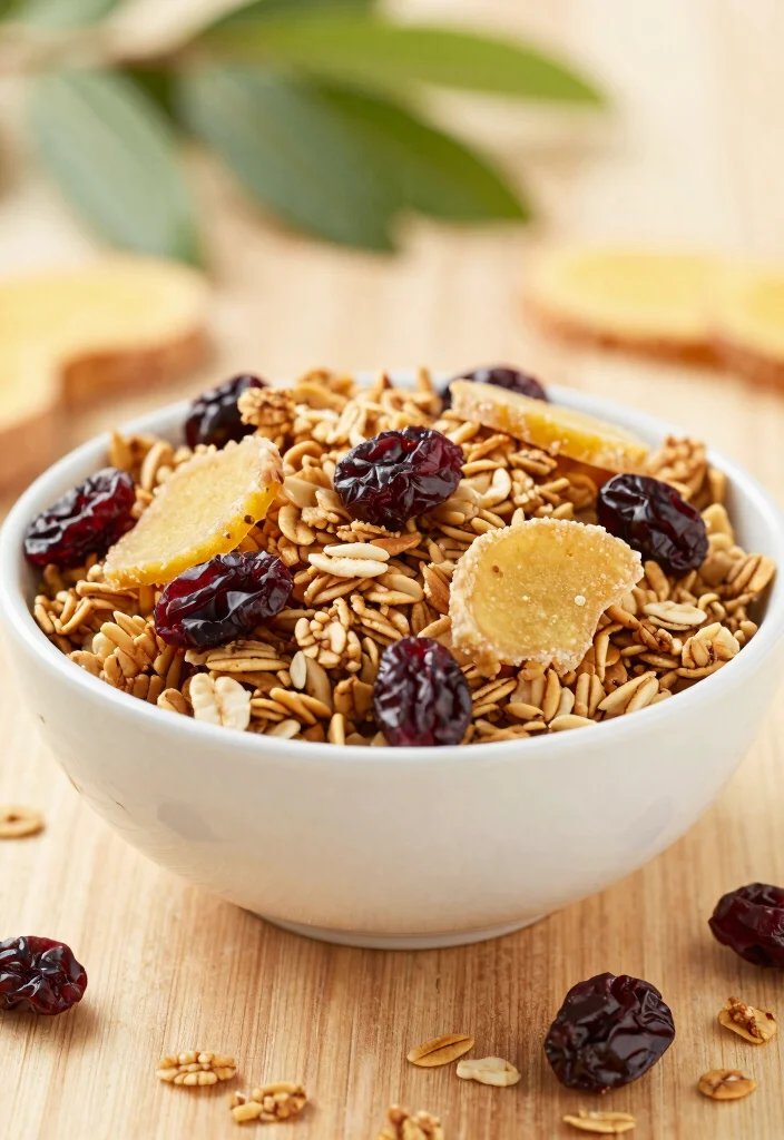 12 Clean Eating Healthy Trail Mix Recipes for Easy Snacks - 10. Maple Ginger Granola Trail Mix 1