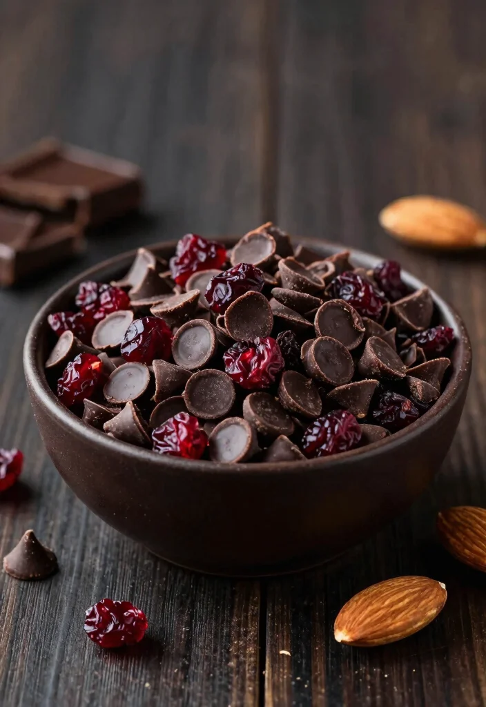 12 Clean Eating Healthy Trail Mix Recipes for Easy Snacks - 3. Dark Chocolate Cranberry Bliss Trail Mix 1