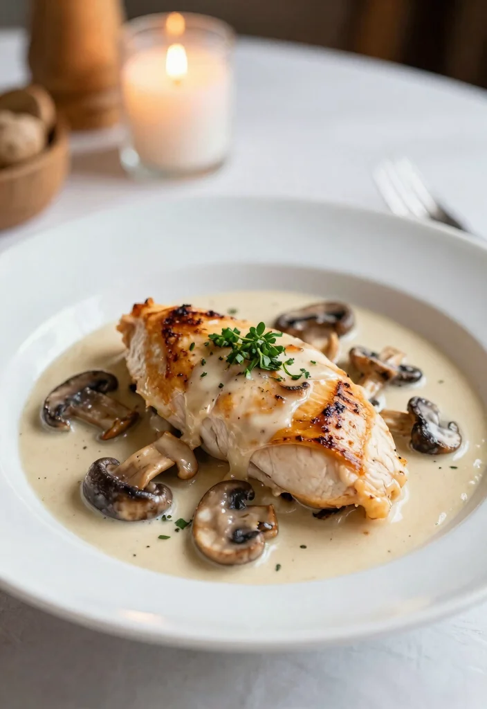 12 Easy Family Dinner Recipes Everyone Will Enjoy - 7. Creamy Garlic Mushroom Chicken 1