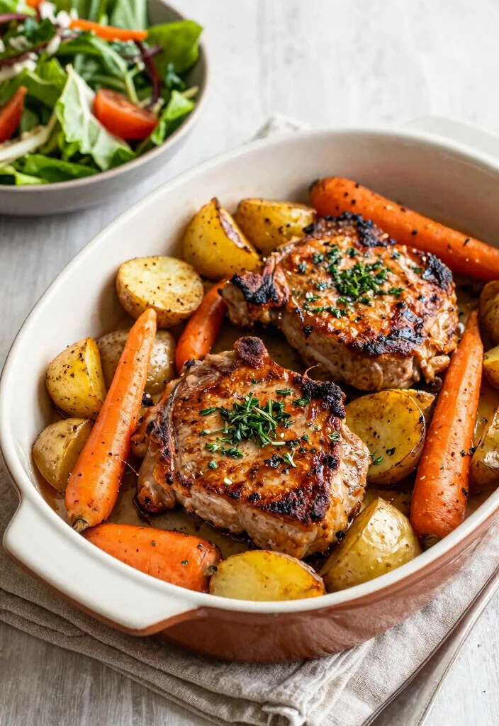 12 Easy One Pan Dinner Recipes for Quick Cleanup 111 12 Easy One Pan Dinner Recipes for Quick Cleanup 11. One Pan Herb Roasted Pork Chops and Vegetables 0