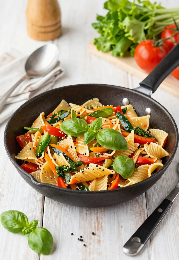 12 Easy One Pan Dinner Recipes for Quick Cleanup 45 12 Easy One Pan Dinner Recipes for Quick Cleanup 5. Vegetarian One Skillet Pasta Primavera 0