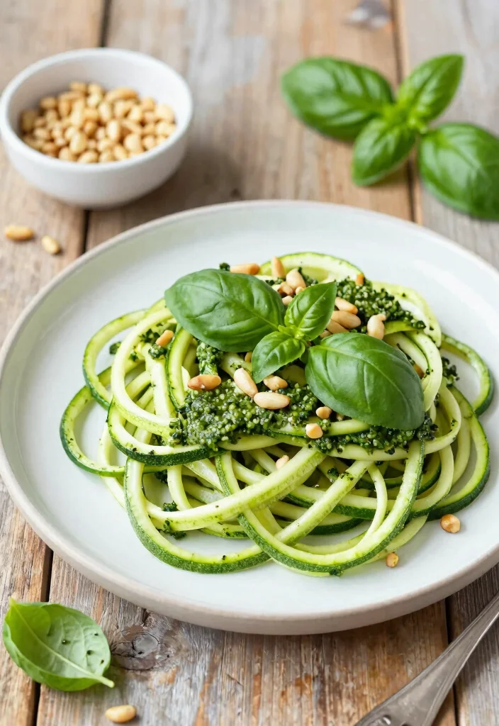 12 Eating Well Healthy Recipes for Balanced Living - 5. Zucchini Noodles with Pesto 1