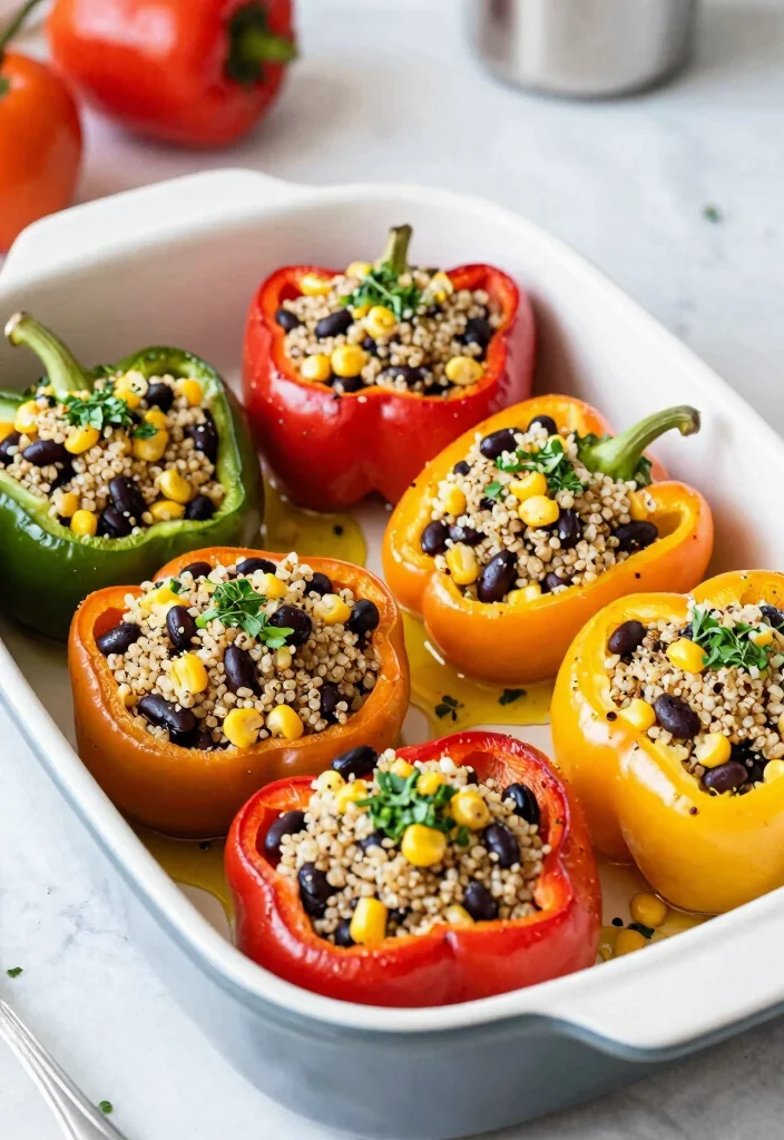 12 Eating Well Healthy Recipes for Balanced Living - 9. Baked Stuffed Bell Peppers 1