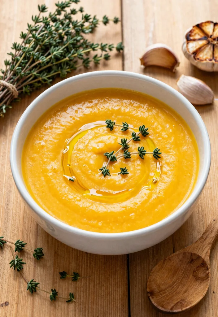 12 Healthy Acorn Squash Recipes for Cozy Nutritious Meals - 2. Acorn Squash Soup with Thyme and Garlic 1