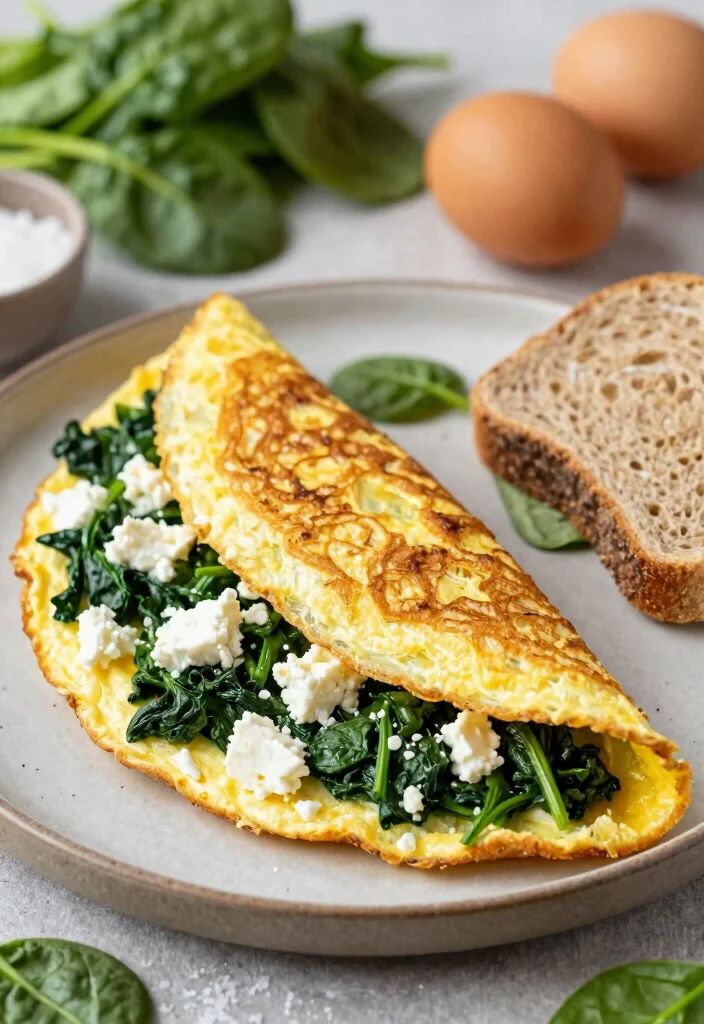12 Healthy Egg Dinner Recipes for Protein Packed Nights 1. Spinach and Feta Omelette 0