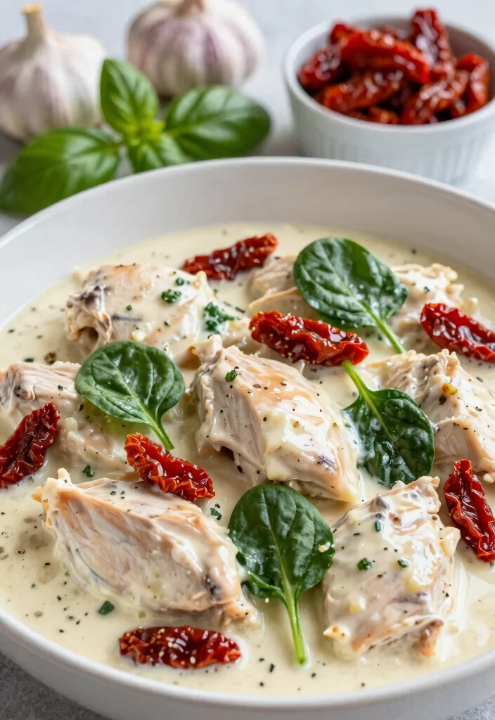 12 Keto Low Carb Crockpot Recipes for Easy Cooking 1 12 Keto Low Carb Crockpot Recipes for Easy Cooking - 1. Creamy Garlic Tuscan Chicken 1