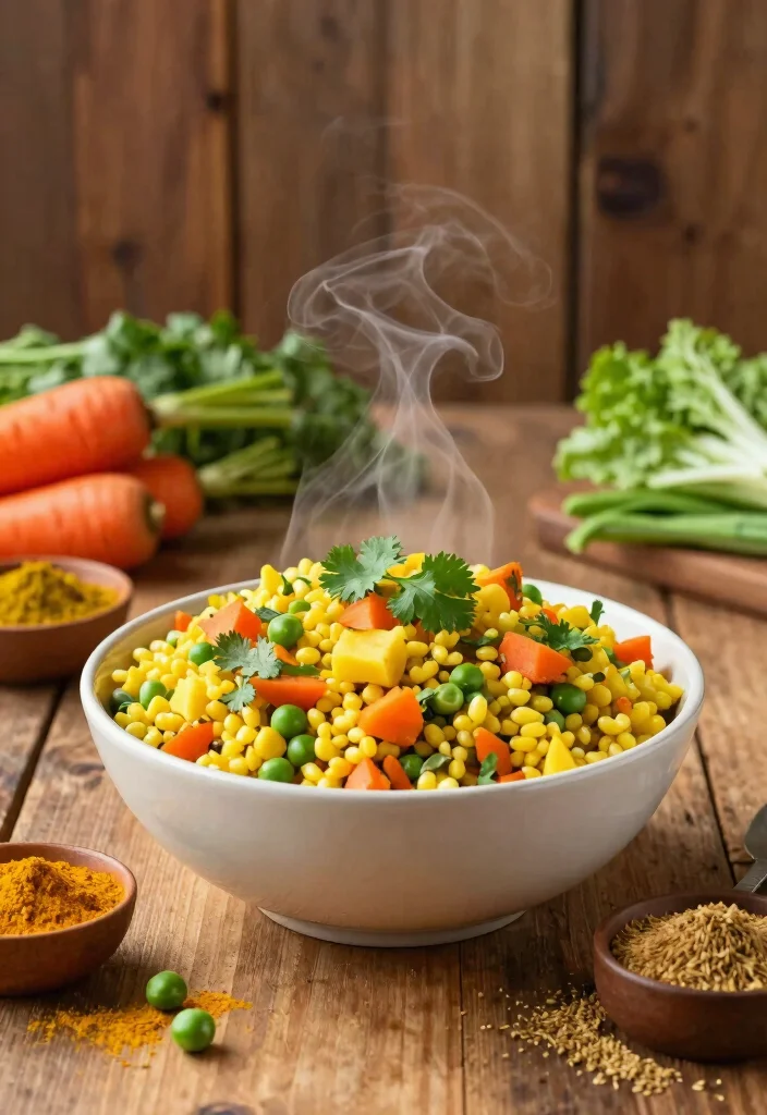 12 Low Calorie Healthy Indian Recipes for Everyday Meals - 1. Vegetable Khichdi 1