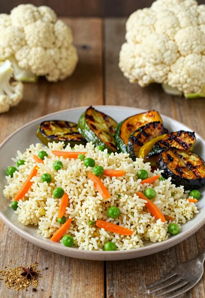 12 Low Calorie Healthy Indian Recipes for Everyday Meals - 4. Cauliflower Rice 1