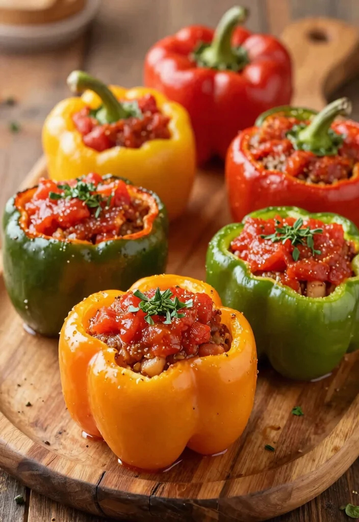12 Low Calorie Healthy Indian Recipes for Everyday Meals - 9. Stuffed Bell Peppers 1