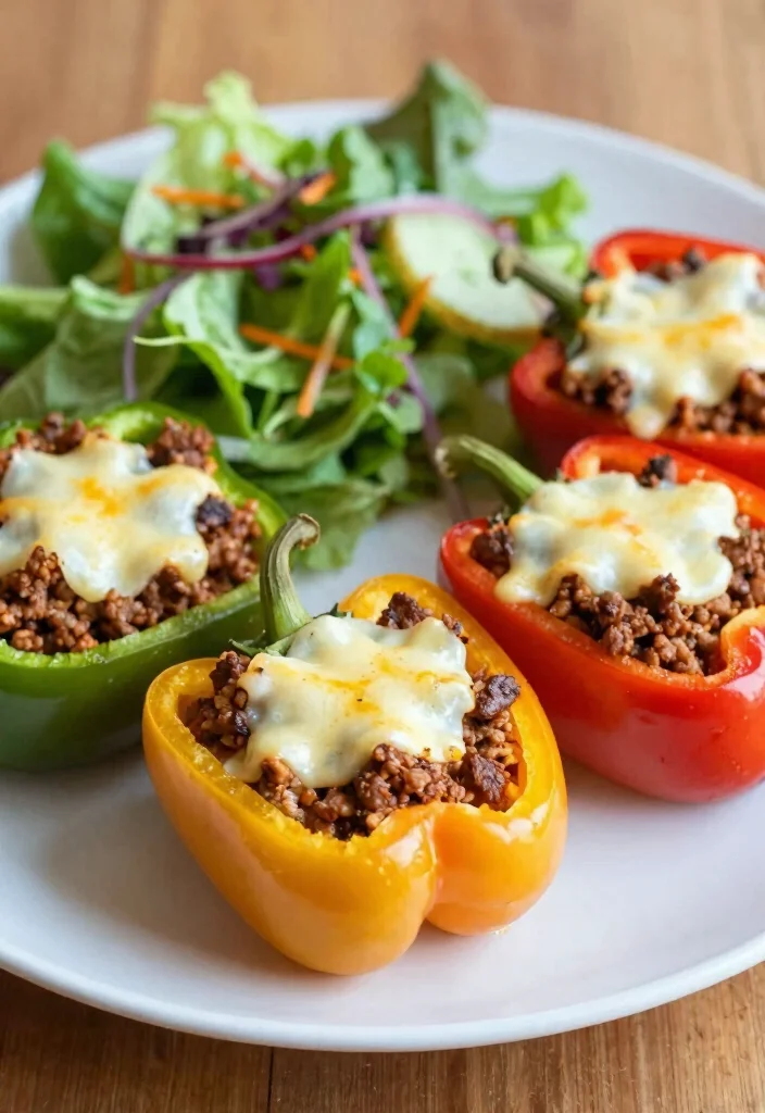 12 Low Carb Healthy Instant Pot Recipes for Busy Days - 10. Stuffed Bell Peppers 1