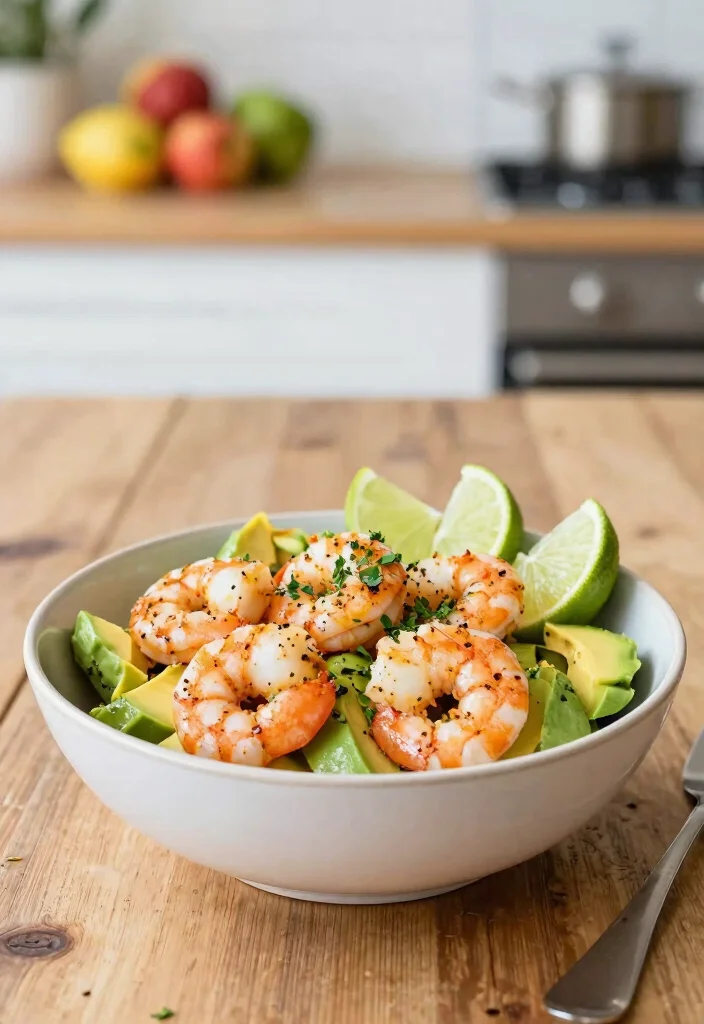 12 Low Carb Healthy Instant Pot Recipes for Busy Days - 2. Spicy Shrimp and Avocado Bowl 1