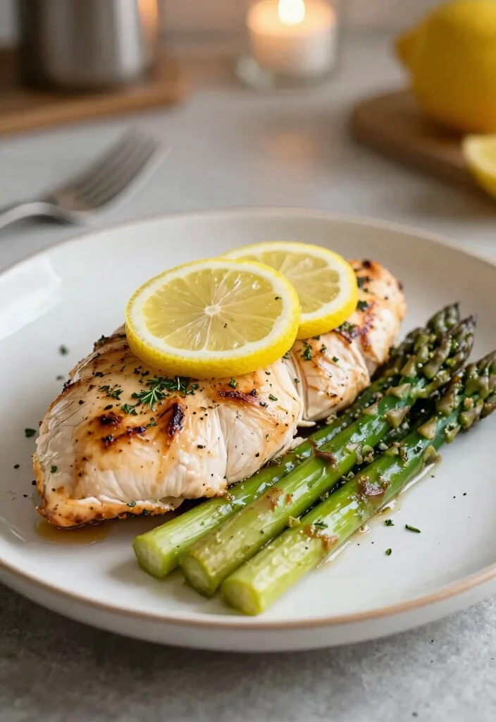 12 Main Dish Dinner Recipes for Easy Meal Planning - 1. One-Pan Lemon Garlic Chicken with Asparagus 1