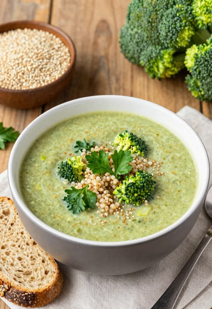 12 Vegan Broccoli Soup Recipes for Cozy Plant Based Bowls - 8. Broccoli Quinoa Soup 1
