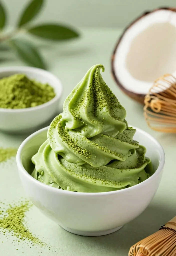 12 Vegan Ice Cream Recipes for Creamy Dairy Free Desserts - 5. Matcha Green Tea Coconut Swirl 1