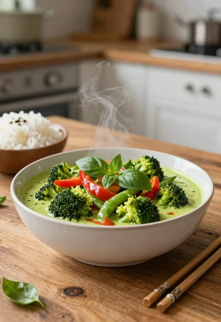 12 Vegan Thai Curry Recipes with Bold Aromatic Flavor - 1. Coconut Green Curry 1