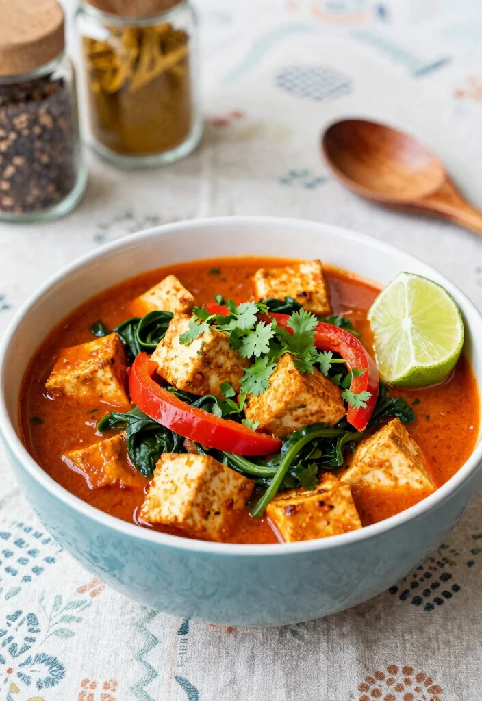 12 Vegan Thai Curry Recipes with Bold Aromatic Flavor - 2. Red Curry with Tofu 1