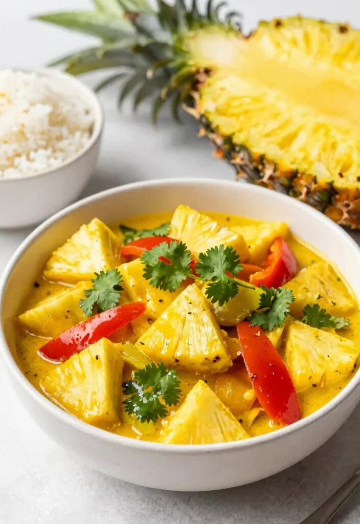 12 Vegan Thai Curry Recipes with Bold Aromatic Flavor - 8. Pineapple Curry 1