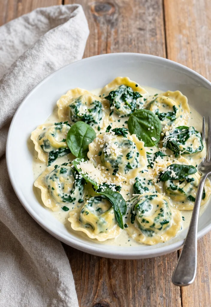 12 Vegan Tortellini Recipes for Comforting Meatless Meals - 1. Creamy Spinach and Ricotta Tortellini 1