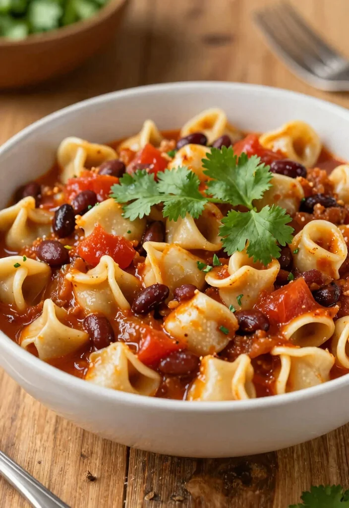12 Vegan Tortellini Recipes for Comforting Meatless Meals - 11. Chili Mac Tortellini 1