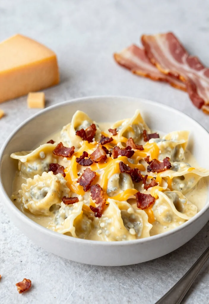 7 Keto Tortellini Style Recipes for Low Carb Comfort - 5. Bacon and Cheese Tortellini 1